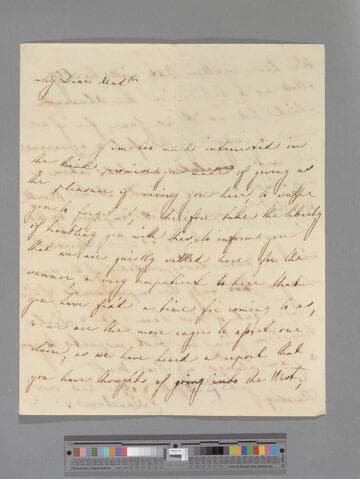 Harcourt, Elizabeth (Venables-Vernon), Countess Harcourt. Letter to Elizabeth (Robinson) Montagu