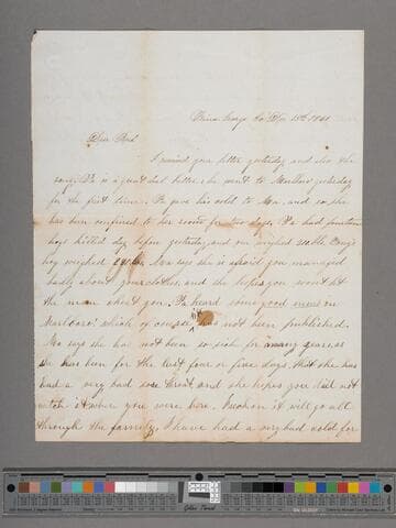 Bowie, Agnes Woods McGregor.  Letter to Roderick Mortimer McGregor