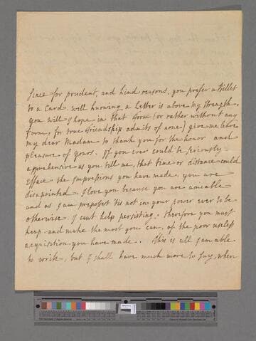 [unknown author]. Letter to Elizabeth (Robinson) Montagu