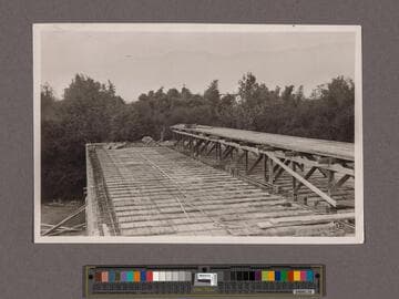 Huntington Library Construction: view showing the second floor of the East Wing before pouring, looking north