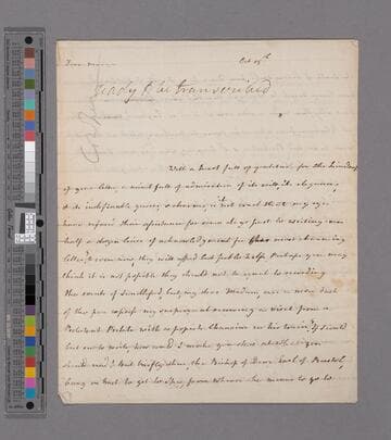 Elizabeth Montagu. Letter to Hannah More