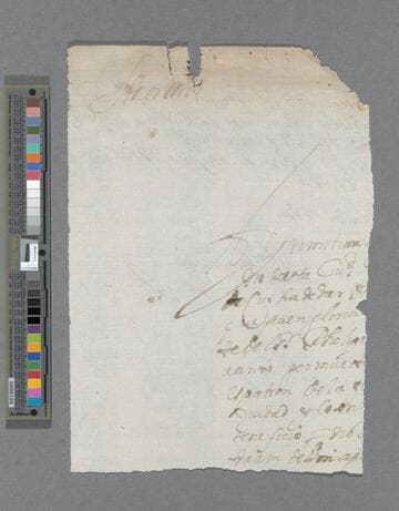 [-----] Sanchez fragment of letter to unidentified recipient