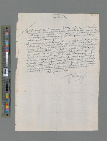 Gonzalo Pizarro letter to Alonso de Villacorta