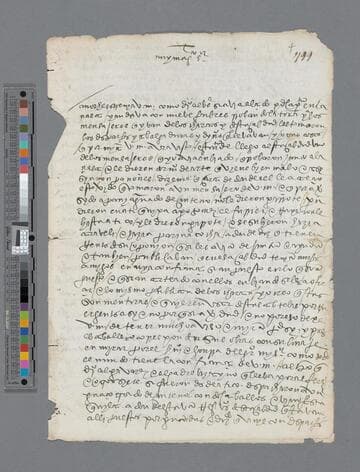 Lucas Martinez Vegaso letter to Alonso Alvarez de Hinojosa