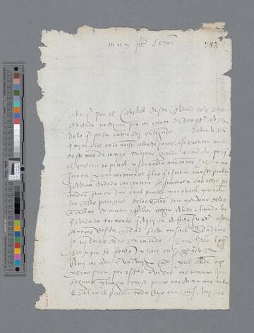 Gerónimo de Villegas letter to Gonzalo Pizarro