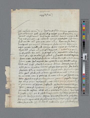 Pedro de Carrion letter to "Muy reverendo Padre mío"