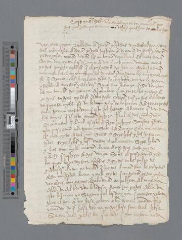 Alonso de Medina document: Statement regarding divine retribution