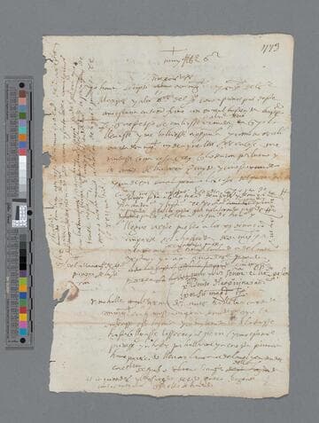 Pedro de la Gasca, Bishop, draft letter to "Muy ilustre Señor"