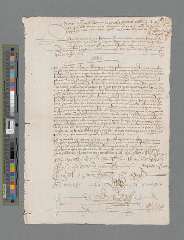 Carlos V, Emperor of Germany and King of Spain, copy of document to the Officials of Santa Marta and Nueva Granada