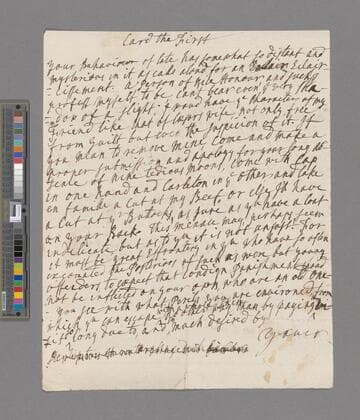 Beauchamp, Richard. Letter to Richard Shackleton