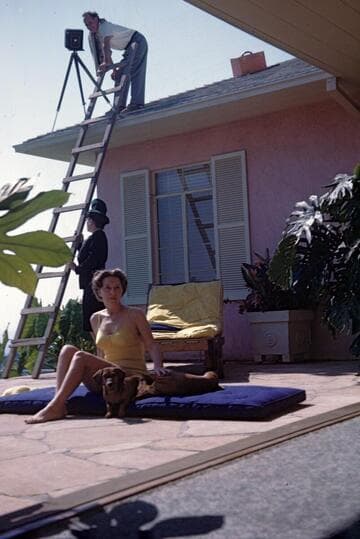 [Set–up with model at Moss residence]