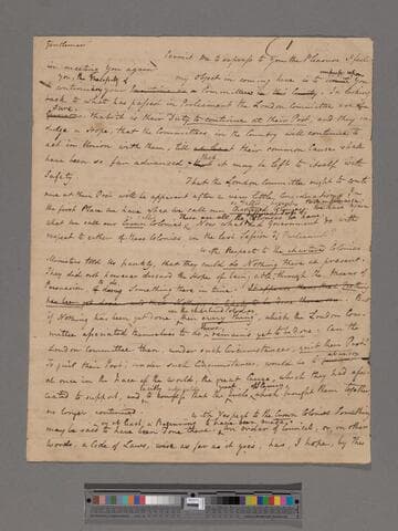 [Clarkson, Thomas].  Speech [regarding the necessity of continuing the London Committee]