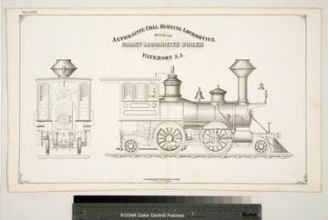 Anthracite coal burning locomotive built by the Grant Locomotive Works Paterson N.J