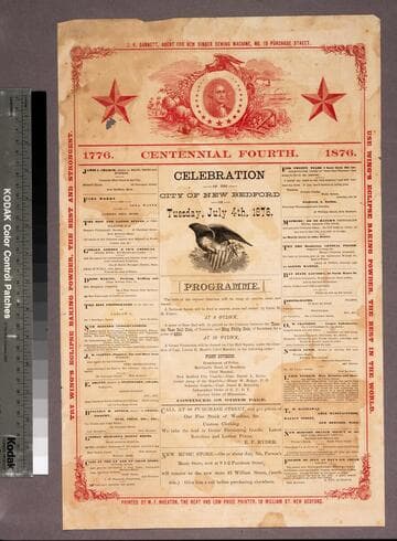 1776. Centennial fourth. 1876