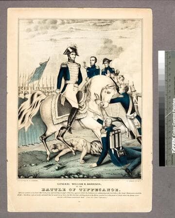General William H. Harrison at the Battle of Tippecanoe