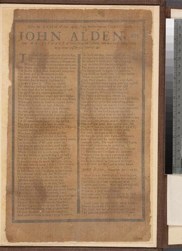 Upon the death of that aged, pious, sincere-hearted Christian, John Alden, Esq  late magistrate of New-Plimouth Colony, who died Sept. 12th, 1687, being about eighty nine years of age
