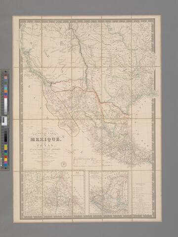 Nouvelle carte du Mexique, du Texas et d'une partie des états limitrophes : dédiée a l'Academie Royale des Sciences de l'Institut de France / par A.H. Brué, Géographe du Roi, Membre de Common. Central de la Société de la Géographie de Paris, membre-honoraire de celle de Londres &a