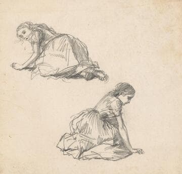 Studies of a Girl on the Ground