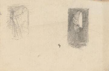Two Studies of Patriarchal Figure at Window
