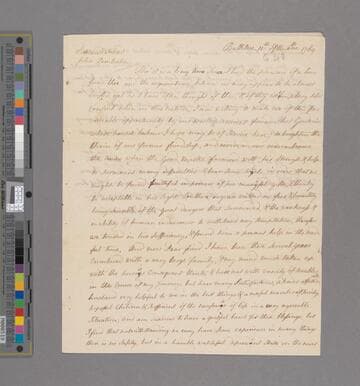 Shackleton, Elizabeth (Carleton). Letter to Richard Shackleton