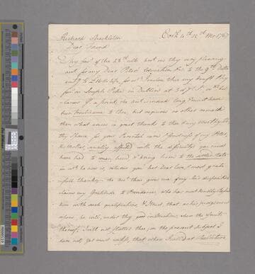 Cambridge, Peter. Letter to Richard Shackleton
