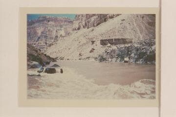 Marston in inboard motor boat starting into Vulcan Rapid