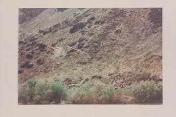 Helicopter enroute to one of two incapacitated people- one at the foot of Tanner Trail and the other at Mile 110