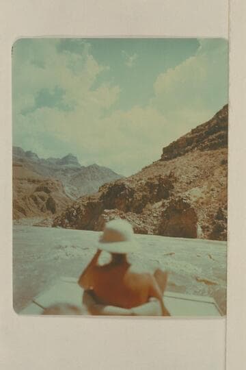 Margaret Marston riding the stern of the "Joan".  Joe Desloge was at the oars