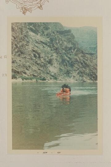 Jorgen Visbak floating down Lake Mead near Mile 244