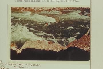 Run down Gneiss Canyon Rapid in Sportyak II as seen from the left bank