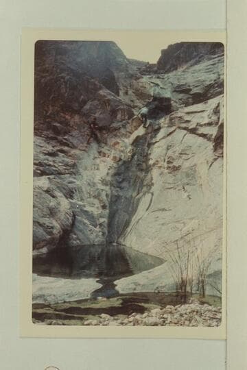 Pool in 234 Mile Canyon.  Photographed as the party hiked up in search of the spring which Ervin found in 1931