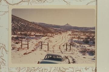 The road in Peach Springs Wash