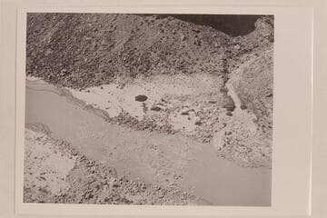 Badger Creek Rapid.  Low water with many rocks exposed