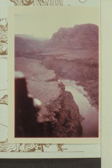 Down to mouth of Trail Canyon with 220 Mile Canyon upper left.  Diamond Peak in distance