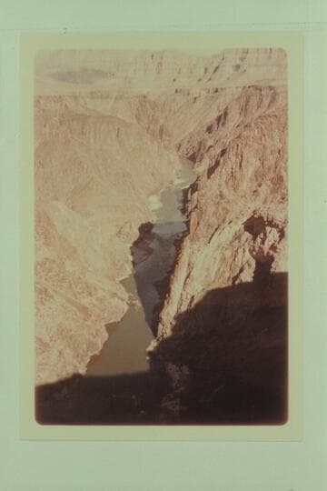 Up the lower Granite Gorge from travertine deposit, Mile 229.7