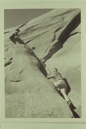 Josh Eisaman goes up the trail between the middle fork and the southwest fork of 73.6.  Photo with Josh's camera