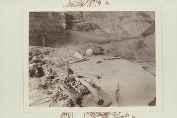 Nevills party camp at Mile 200.7 in Cataract Canyon after a rainy night