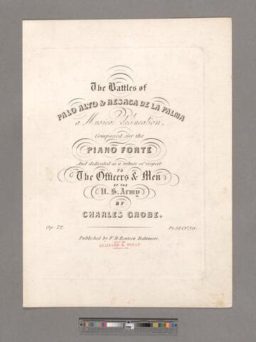 Palo Alto the 8th of May 1846 : op. 72 / C. Grobe