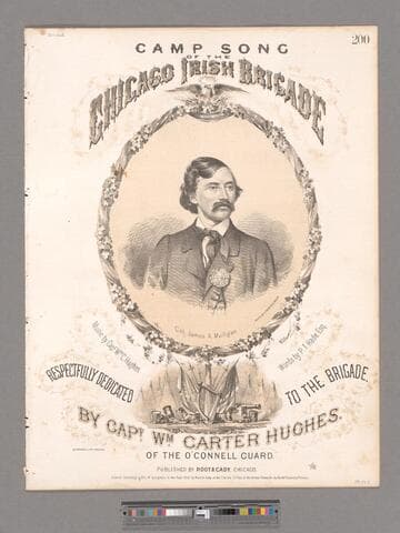 Camp song of the Irish Brigade / words by P. T. Hade. Esq. ; music by Capt. Wm. C. Hughes