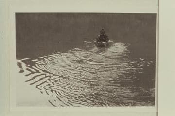 The "Bright Angel" out in the stream near the suspension bridge; Bridge Angel Creek