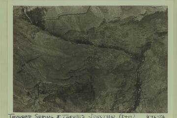 Thunder Spring (upper left).  The junction of Thunder River and Tapeats Creek