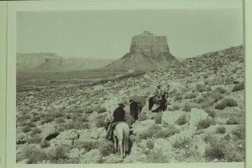 On trail.  Sinyala Butte in background