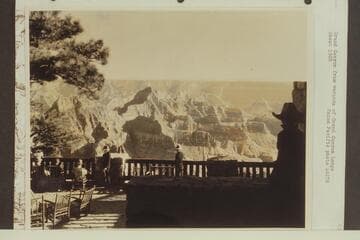 Grand Canyon from veranda of Grand Canyon Lodge