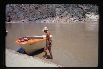 The "Kiwi" and John Hamilton above Tuna Rapids