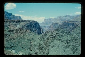 Down and across Travertine Creek