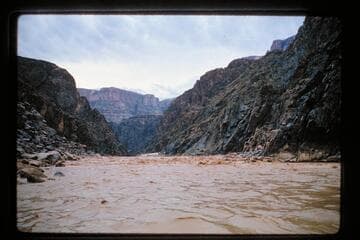 Up at lower drop in Bridge Canyon Rapids; Mile 235.3