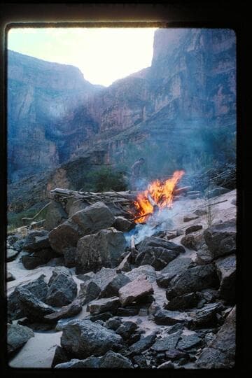 Signal fire at The Anvil