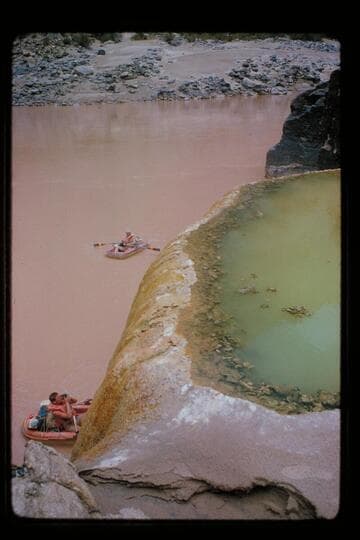 Travertine Spring and Bowl, Mile 212-213, left bank