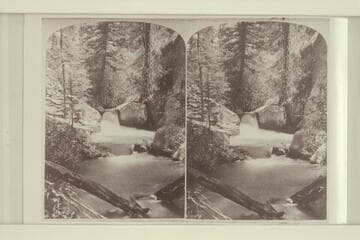 "Mamie's Fall":  This stream heads on the southern slope of the Aquarius Plateau Utah Territory, flows southeast, and empties into the Escalante River