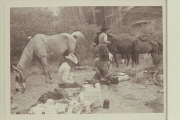In camp in the middle fork of 73.6.  Tom Daly; Buster Ordiway; DAn Lehi